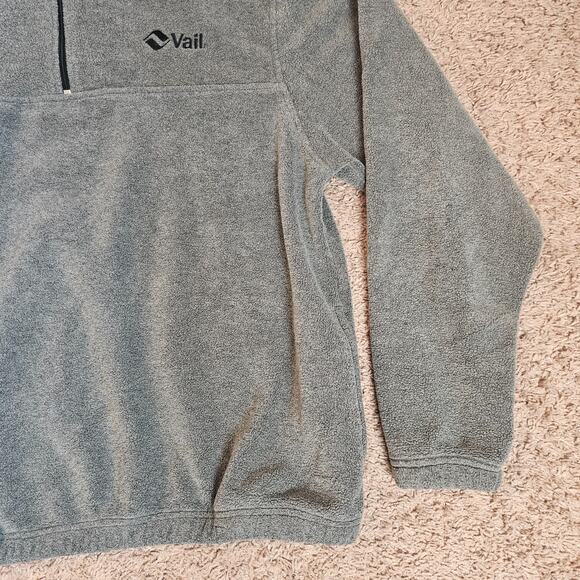 Vtg Vail Sweater Pullover Mens Large Gray Fleece Colorado Ski Snowboard Casual - Picture 5 of 14